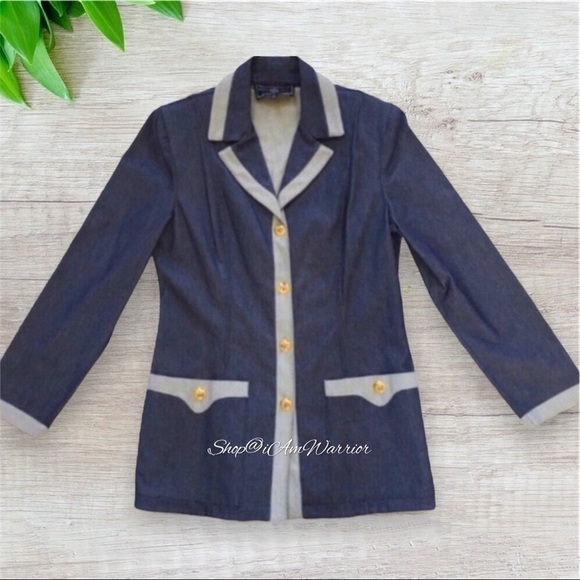 St. John Sport vintage two tone denim blazer *shop@iamwarrior - Picture 6 of 8